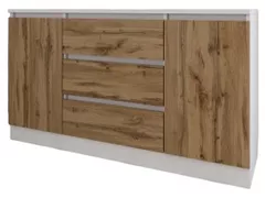 cumpără Comodă Smartex (16221) Т4 160cm Alb+Stejar inchis în Chișinău 
