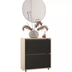 купить Полка для обуви Mobildor-Lux Leo 80x27x86H cm Sonoma/Anthracite в Кишинёве 