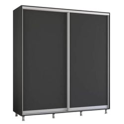 купить Шкаф Mobildor-Lux Раздвижные двери Aron-P из ДСП (200x60x240H см) Антрацит в Кишинёве 