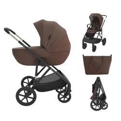 cumpără Сărucior pentru copii KinderKraft 2в1 Prime 3 KSPRIM03BRW2000 Velvet Mocca în Chișinău 