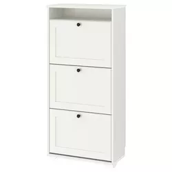 купить Полка для обуви Ikea Brusali 3 отделения 61x130 White в Кишинёве 