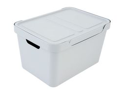 Ящик с крышкой Econova Luxe 18l, 38X27.6X22cm, светло-серый