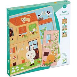 cumpără Puzzle Djeco DJ01480 Puzzle din lemn in 3 nivele Cabana Iepurasului în Chișinău 