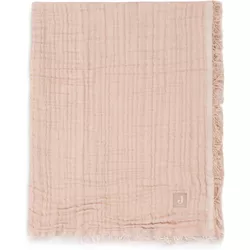 cumpără Lenjerie de pat pentru copii Jollein 521-557-68012 Paturica Fringe Moonstone/Ivory GOTS, 120x120 cm în Chișinău 