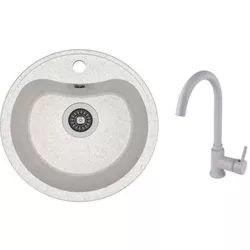 cumpără Chiuvetă bucătărie cu bateria Dr.Gans Dora + SanDonna F 7073 gri în Chișinău 