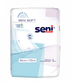 Впитывающие пеленки для постели Seni Super Soft, 90x170 см, 5 шт.