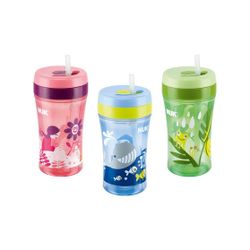 Nuk поильник с силиконовой соломинкой Fun Cup 18+мес 300 мл