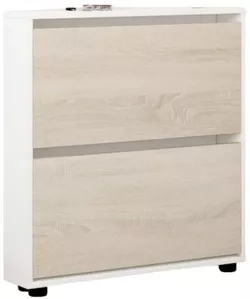 cumpără Raft pentru încălțăminte Mobildor-Lux Leo Slim 50x16x86H cm White/Sonoma în Chișinău 