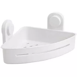 купить Аксессуар для ванной Axentia 136363 Raft de colt cu ventuze din plastic, alb в Кишинёве 