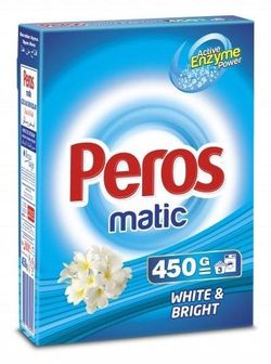 Стиральный порошок для автоматической стирки PEROS 450гр. White & Bright