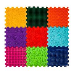 купить Коврик игровой Ortek 11682 Коврик-пазл ортопедический -массажный Набор 9 эл. Динозавры в Кишинёве 