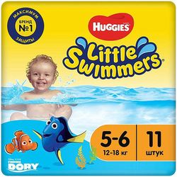 Подгузники для плавания Huggies Little Swimmers 5-6 (12-18 кг) 12 шт