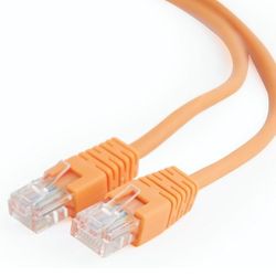 1 m, Patch Cord  Orange, PP12-1M/O, Cat.5E, Cablexpert, molded strain relief 50u" plugs