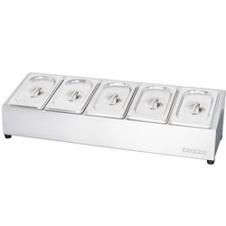 купить Оборудование кухонное профессиональное Cozze 90325 statie topping Topping Station 5 Compartimente в Кишинёве 