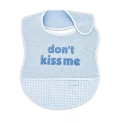 купить Слюнявчики BabyJem 032 Baveta din bumbac Dont Kiss Me Albastru в Кишинёве 