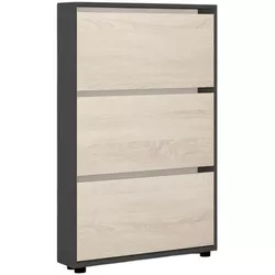 купить Полка для обуви Mobildor-Lux Leo Slim 70x16x125H cm Anthracite/Sonoma в Кишинёве 