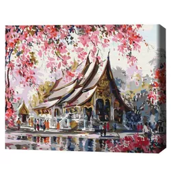 cumpără Tablou pe numere BrushMe BS3259 40x50cm (în cutie) Templu thailandez în Chișinău 