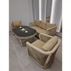 cumpără Set mobilier de grădină SunYard Set Rimini 363 cafeniu-sur inchis (cappucino) în Chișinău 