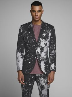 Пиджак JACK&JONES Черный с принтом jack & jones 12147237