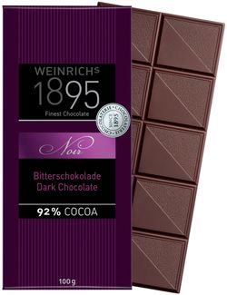 Горький шоколад Weinrichs 1895 Fine Dark Chocolate Noir 92%.