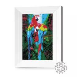 купить Картина по номерам Art Gallery JS25455 Mozaic cu diamante 20x30cm Papagali ara in jungla в Кишинёве 