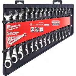 cumpără Cheie fixă Milwaukee 4932464994 Set 15 chei combinate cu clichet MAX BITE, sistem metric (1 buc x 8-22 mm) în Chișinău 