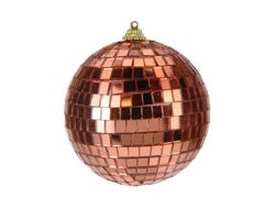 Шар елочный зеркальный "Disco" 100mm медный цвет
