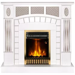 купить Камин электрический ArtFlame Amsterdam white & Gala gold в Кишинёве 