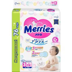 Подгузники Merries M (6-11 kg) 76 шт