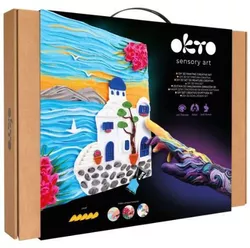 cumpără Set de creație Okto 10044 Tablou 3D cu plastilină ușoară 30x40сm, Santorini în Chișinău 