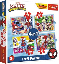 cumpără Puzzle Trefl R25E /21/22 (34611) 4  în 1 Spiderman în Chișinău 