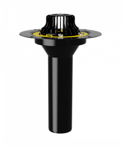 Воронка VM 110x450 с обжимным металлическим фланцем и листвоуловителем