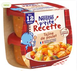Nestle piure tocana legume-pui, 2x200g, (12+)
