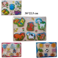 cumpără Puzzle misc 8095 Puzzle din lemn fructe/legume/ animale 1411-114/177-028 în Chișinău 