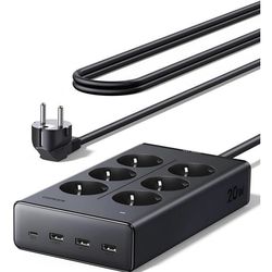 cumpără Filtru electric Ugreen 75141 20W 6-Outlet Power Strip | S622, Black în Chișinău 