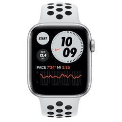 Apple Watch 6 44mm (MG293), Silver / Pure Platinum Black