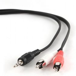 CCA-458-2.5M    3.5mm stereo plug to 2 phono plugs 2.5 meter cable, Cablexpert