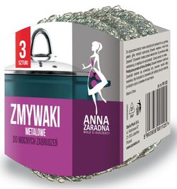 Губка металлическая для мытья посуды 3шт Anna Zaradna