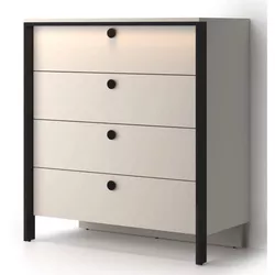 купить Комод Fabrik Home Clay 4 ящика (с подсветкой) Кашемир в Кишинёве 