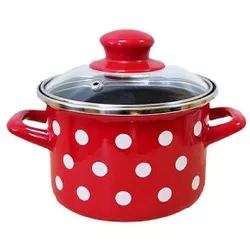 cumpără Cratiță Promstore 52309 Cratita emailata Clasica 14cm, 1.5l, capac din sticla în Chișinău 