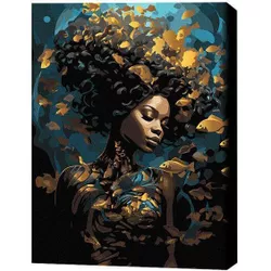 купить Картина по номерам BrushMe BSB0007FC 40x50сm (pânză neagră/fără cutie) Nimfa mării в Кишинёве 