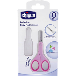 Безопасные ножницы с колпачком Chicco розовые