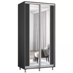 купить Шкаф Mobildor-Lux Aron-S uși glisante din PAL cu oglindă vertical (120x60x200H cm) Anthracite в Кишинёве 