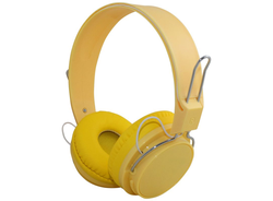 Helmet On-Ear Headphones with MIC Bluetooth Macaron HiFi, Yellow