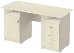 купить Офисный стол Tisam Стол письменный 1-дверный с 3-мя ящиками 1500х600х750мм (4104) в Кишинёве 