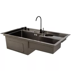 купить Мойка кухонная ArtFlame LOARA (HM 7848) Black в Кишинёве 