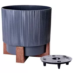 cumpără Ghiveci pentru flori Aleana 128025 Oslo cu insetie si suport d24 cm, granite în Chișinău 