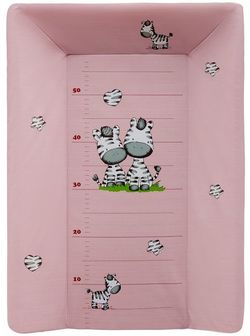 Пеленальная досочка (с подголовником) 50x70 ZEBRA, розовая, код 43752