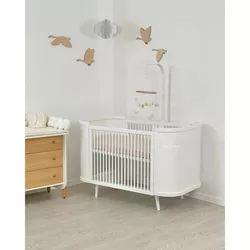 купить Кроватка Ingvart 45884512009 Boho, slim, Alb 70x134cm в Кишинёве 