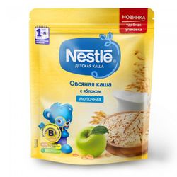 Nestle каша овсяная молочная с яблоком, 5+мес. 220 г